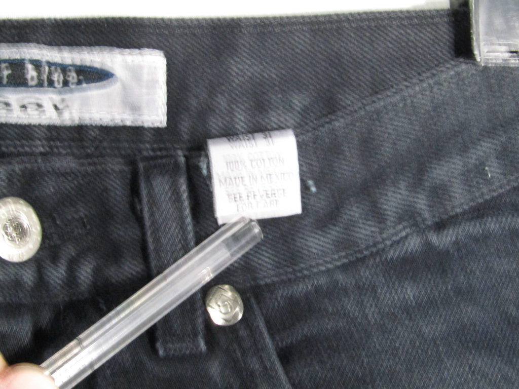 1990's Anchor Blue Baggy Denim Shorts Black Size 30