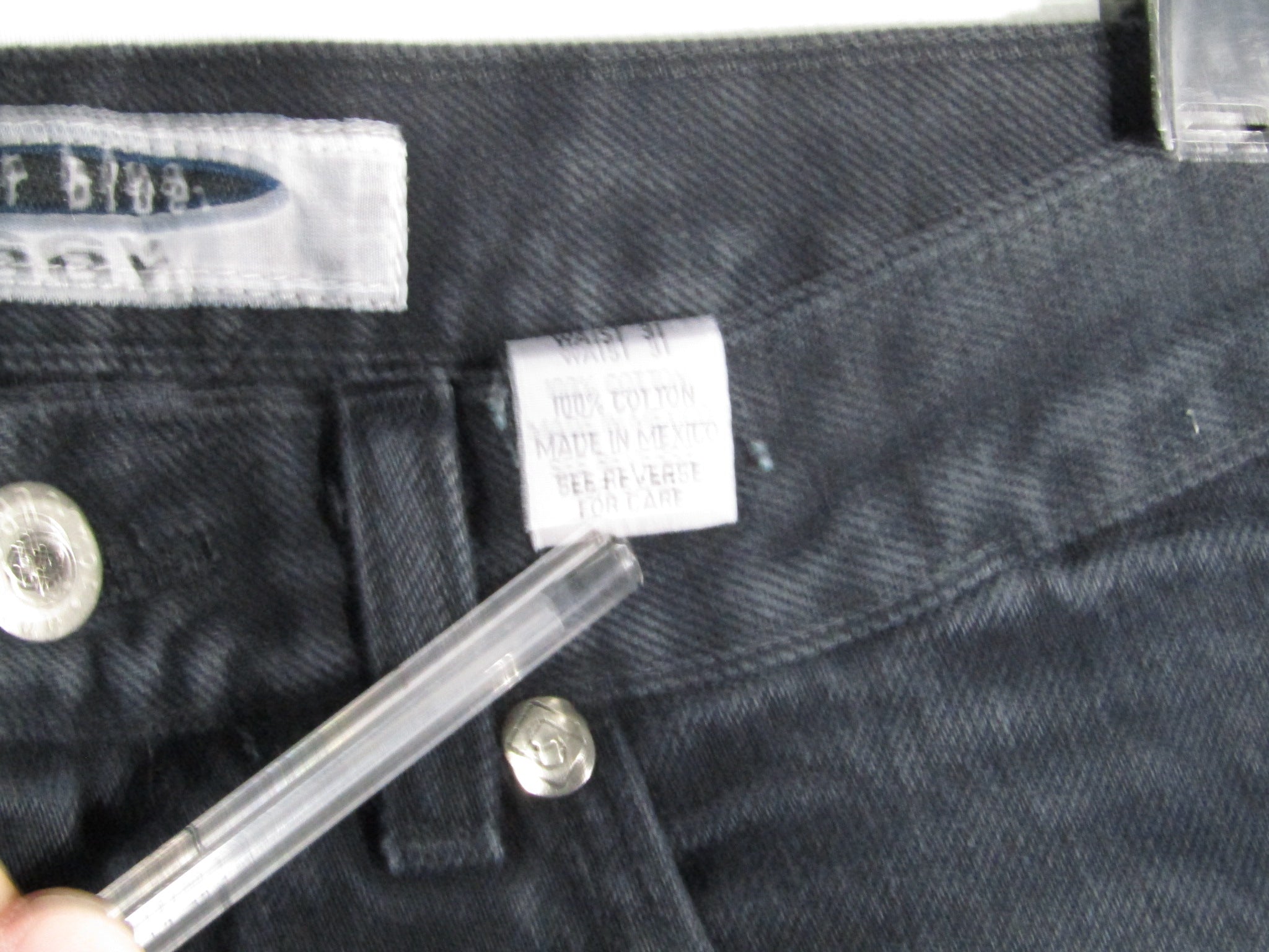 1990's Anchor Blue Baggy Denim Shorts Black Size 30