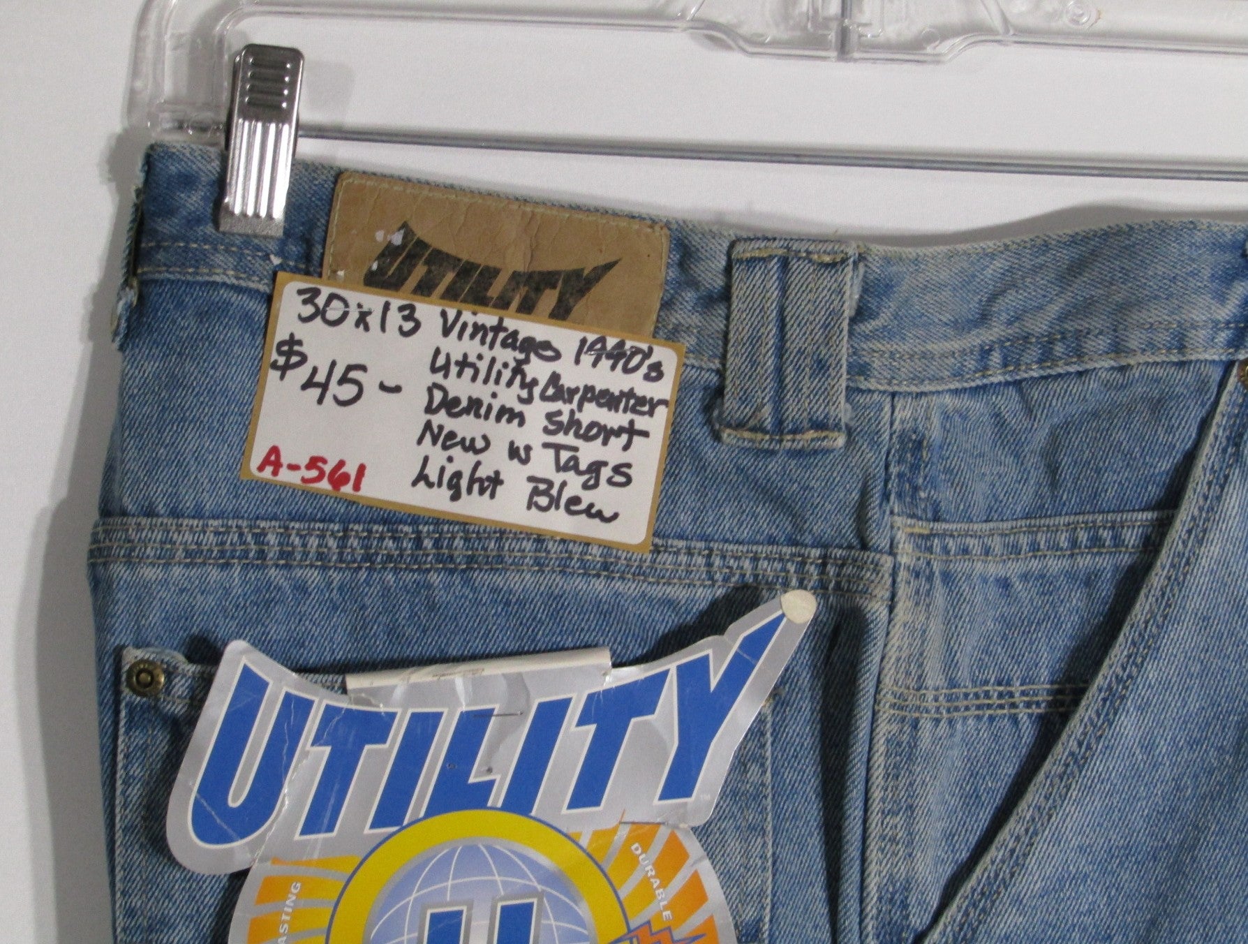 1990's Vintage Utility Carpenter Denim Shorts NWT size 30