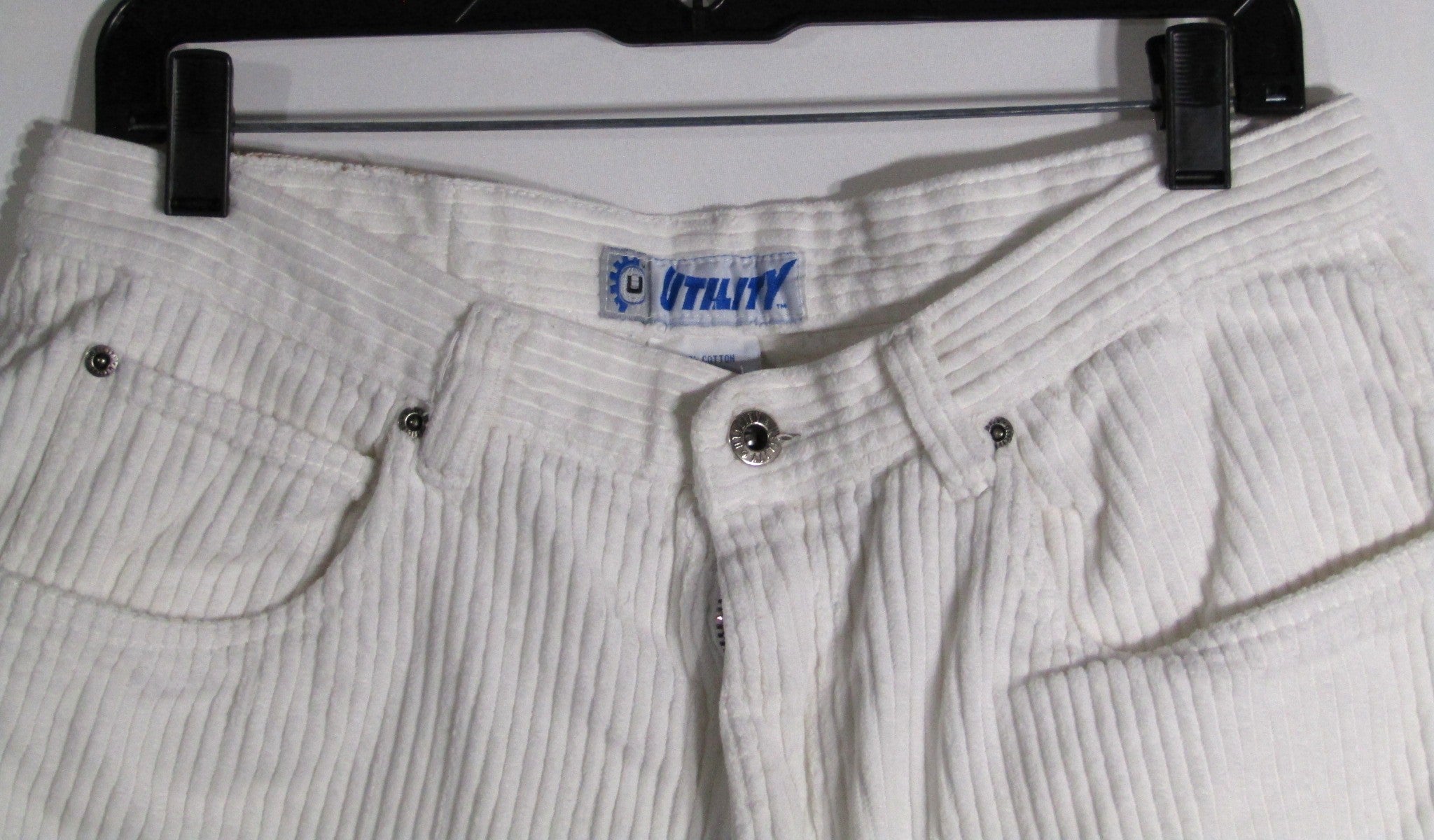 1990s Vintage Corderouy Utility Brand Shorts White waist size 34 inseam size 10