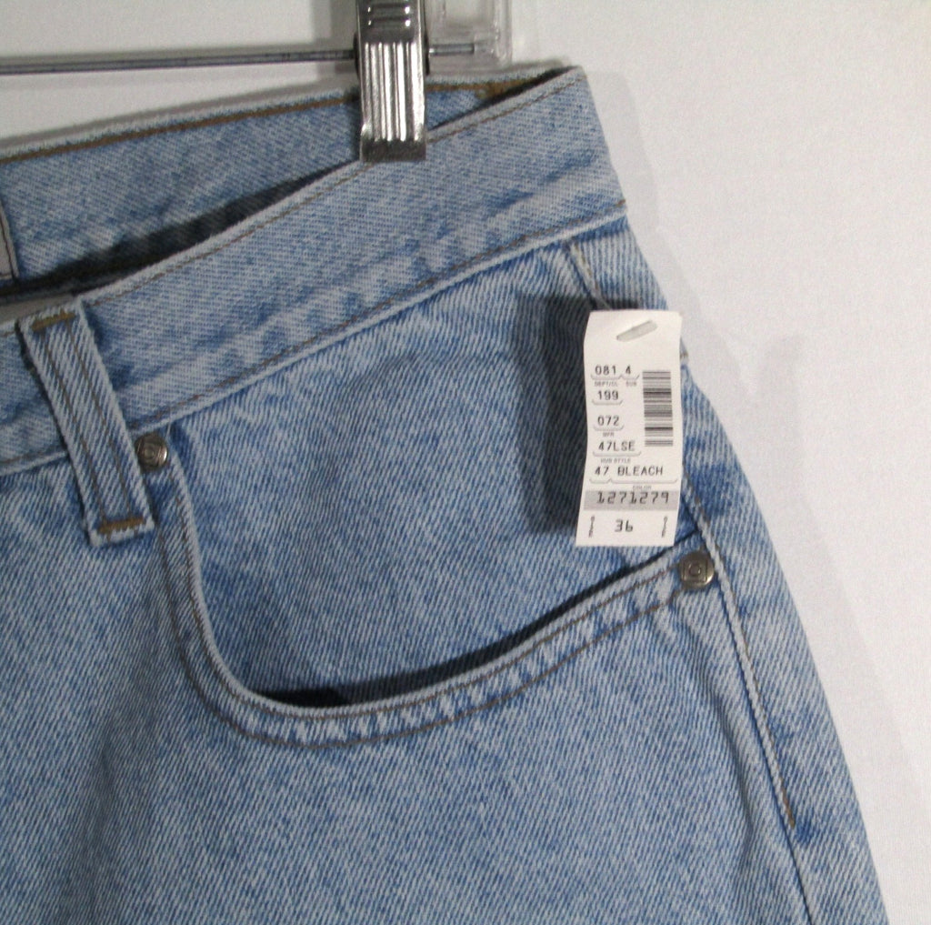 1990s Vintage Anchor Blue Denim Shorts NWT Waist 36 inseam 11