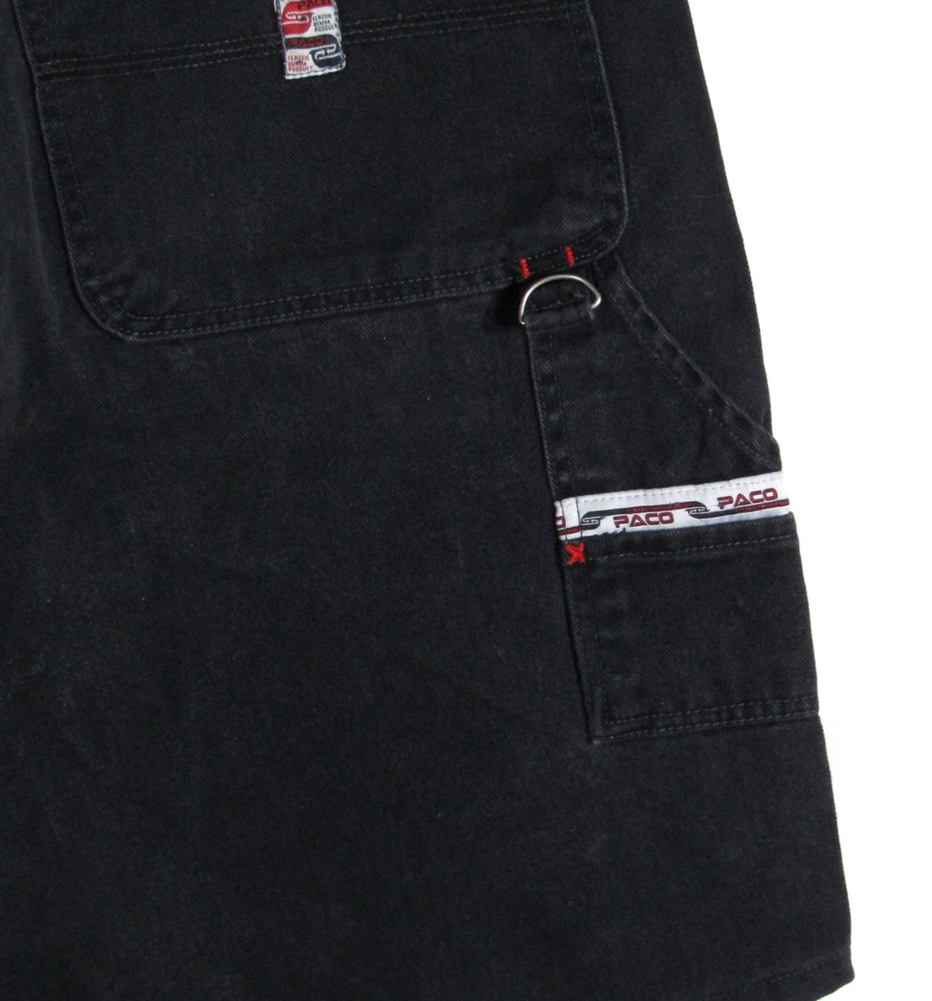 2000s Vintage Paco Jeans Carpenter Wide leg denim shorts waist 38 inseam 13