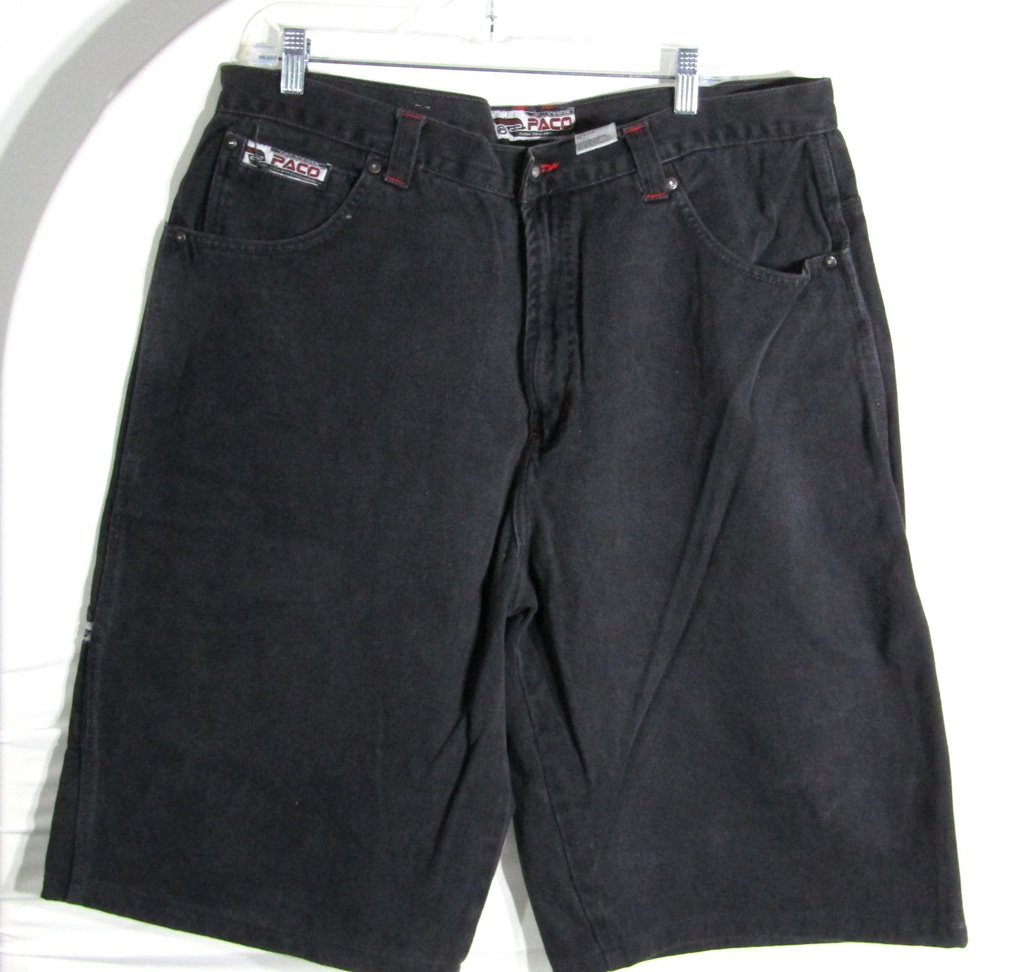 2000s Vintage Paco Jeans Carpenter Wide leg denim shorts waist 38 inseam 13