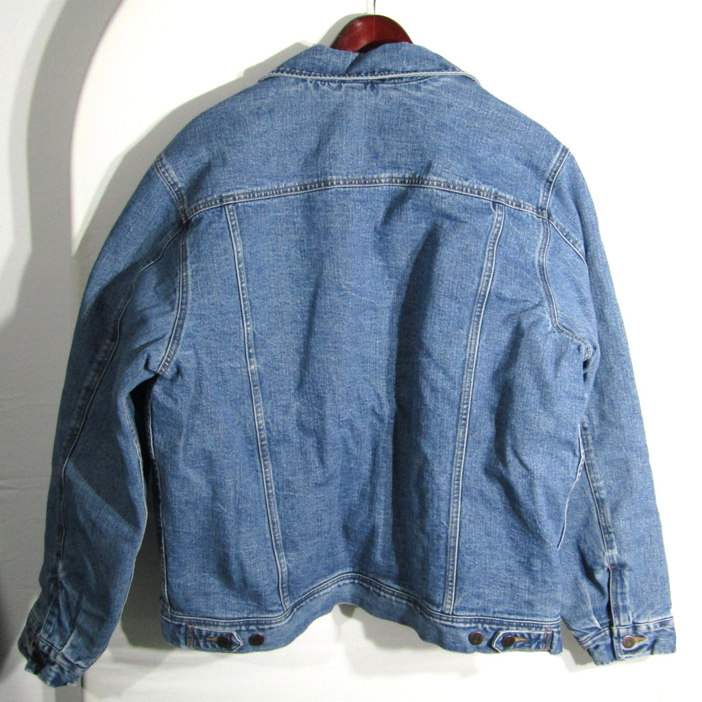 Mens Large Tall Eddie Bauer Denim Jacket 1990's quilted/lined