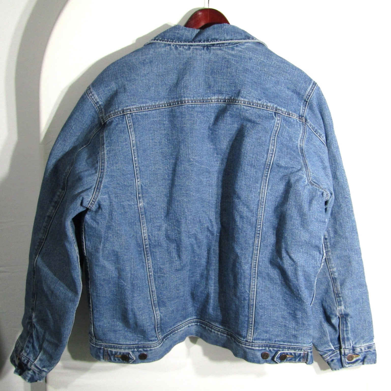 Mens Large Tall Eddie Bauer Denim Jacket 1990's quilted/lined