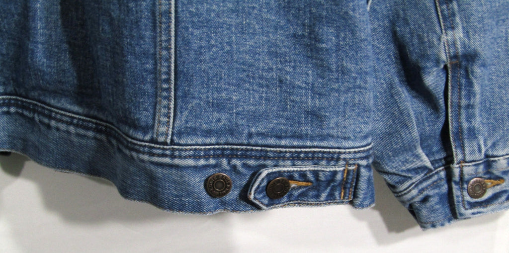 Mens Large Tall Eddie Bauer Denim Jacket 1990's quilted/lined