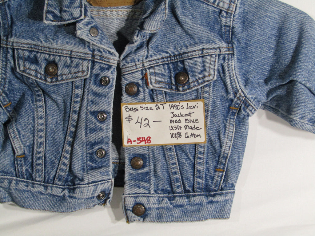 1980's Levi's Denim Jacket Boys Size 2T - Made in the USA