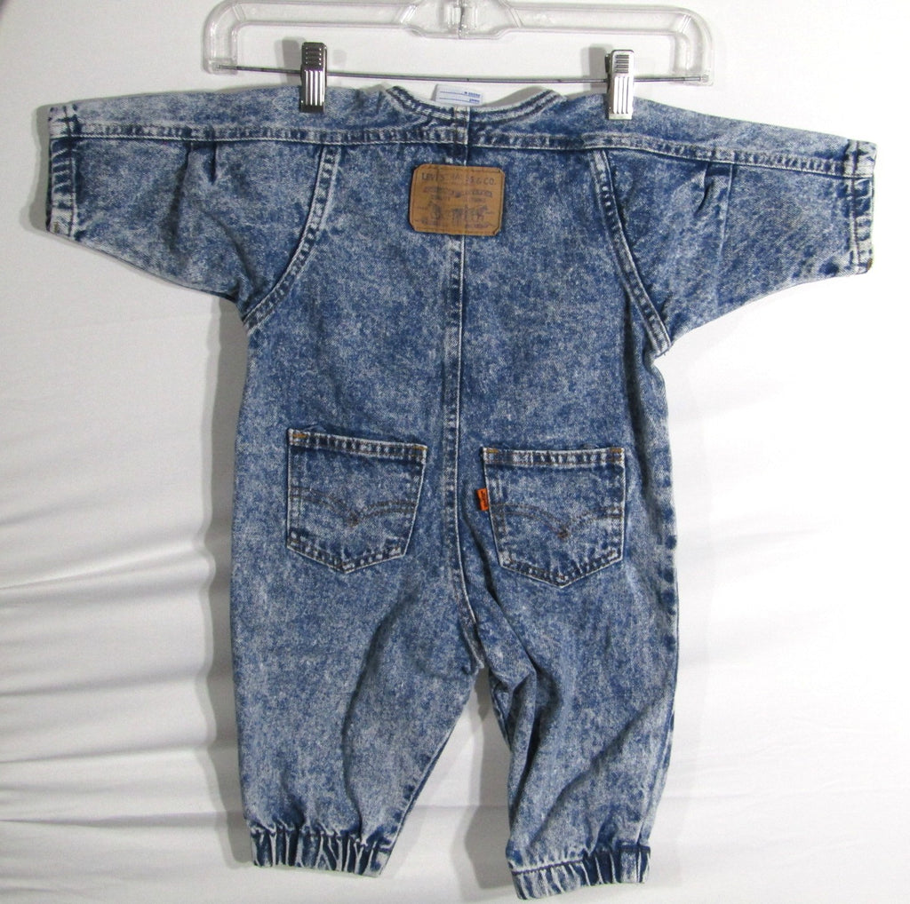 1980's Levis Acid Wash Denim Jumpsuit Boys size 12 months USA MADE