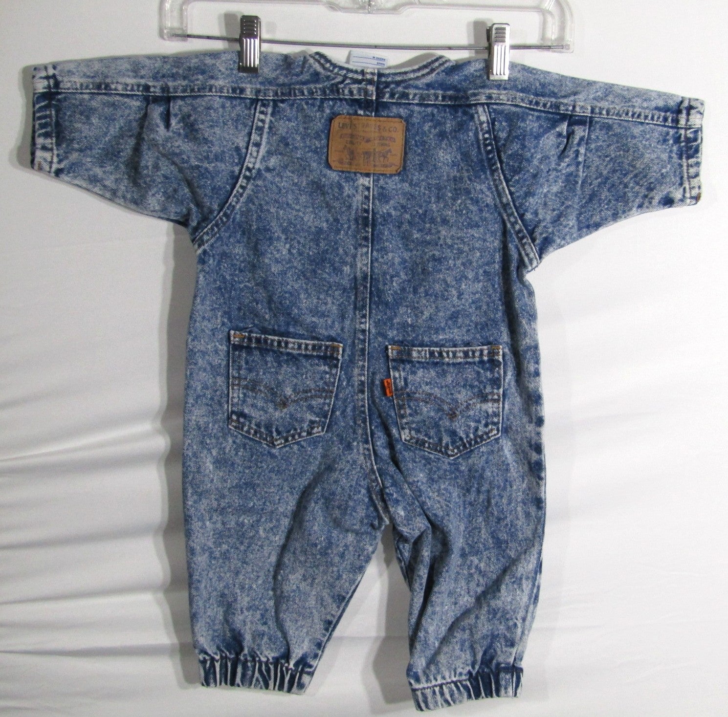1980's Levis Acid Wash Denim Jumpsuit Boys size 12 months USA MADE