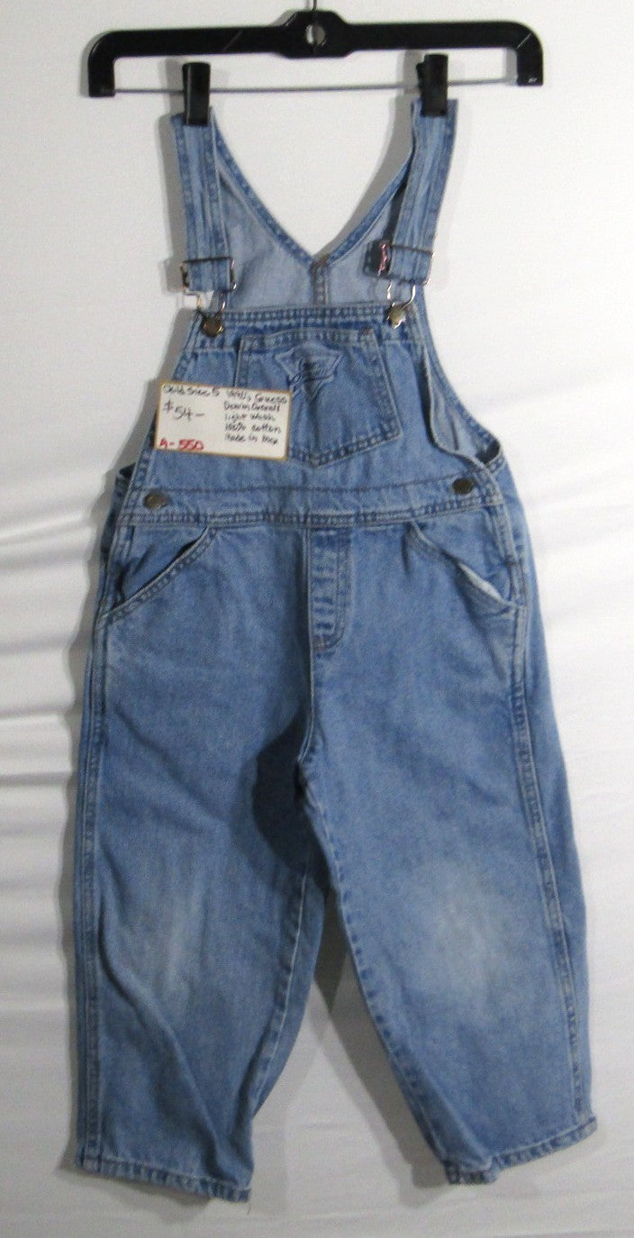 1990's Levis Guess Denim Overalls Light Wash size 5