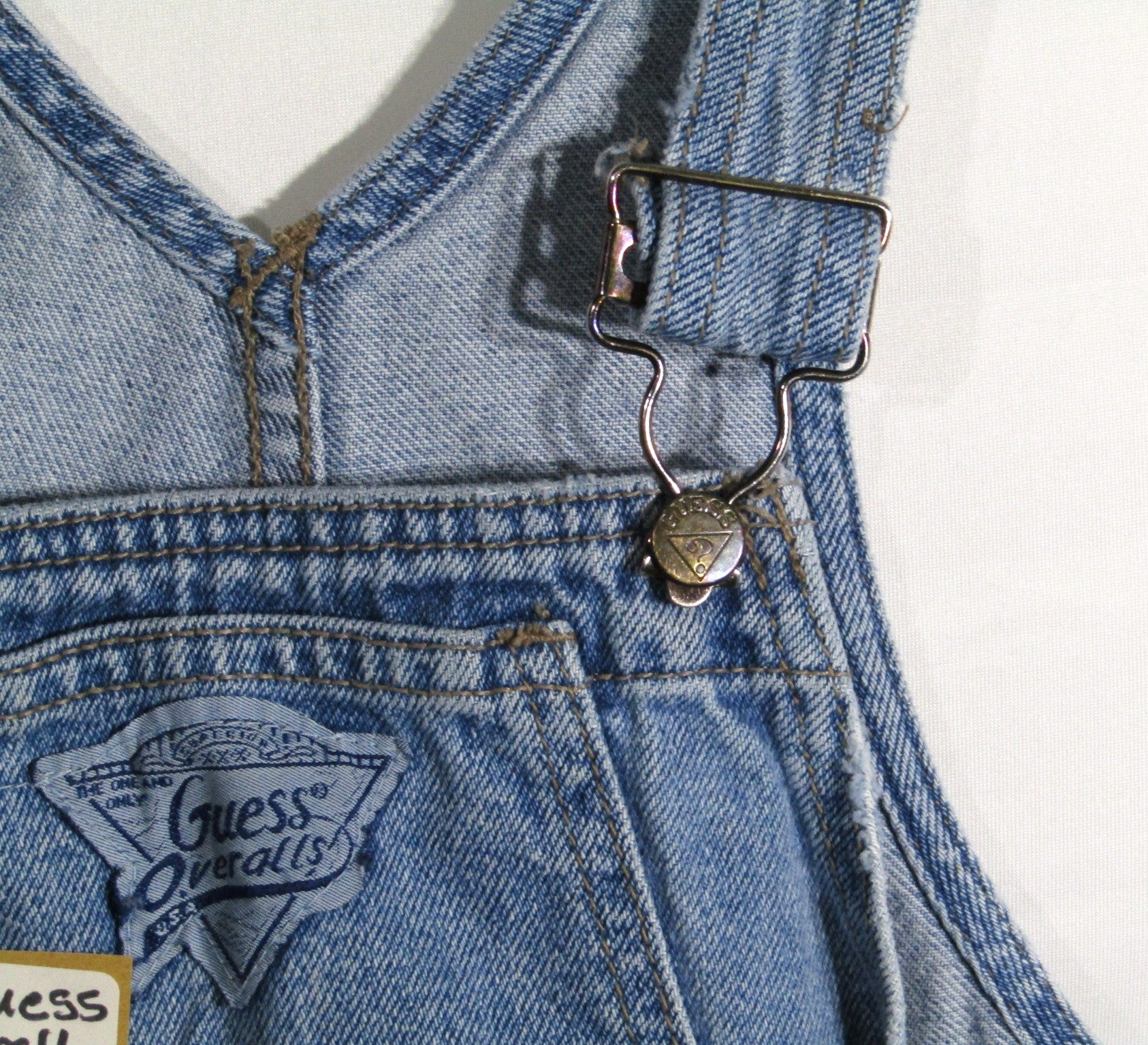 1990's Levis Guess Denim Overalls Light Wash size 5