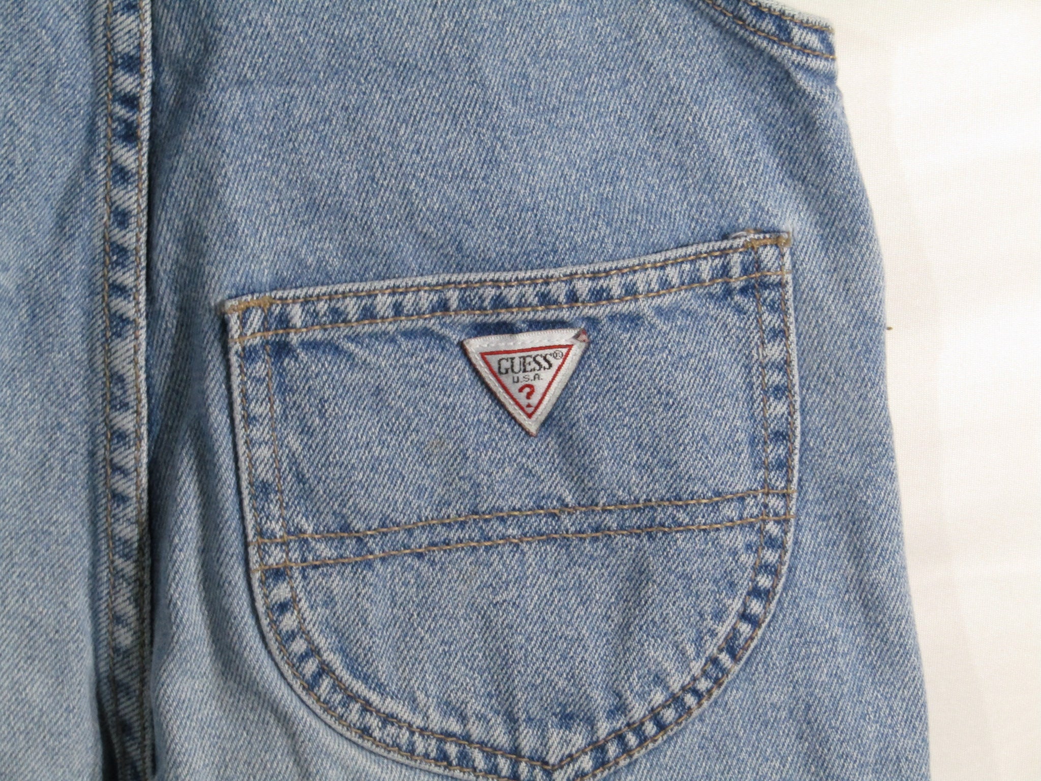 1990's Levis Guess Denim Overalls Light Wash size 5