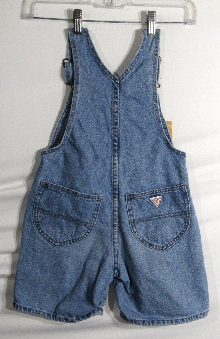 1990's Guess Denim Short Overalls Light Wash size 6