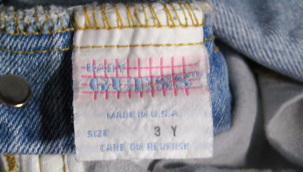 1980's Guess Denim Overalls Light Wash size 3Y - Made in USA