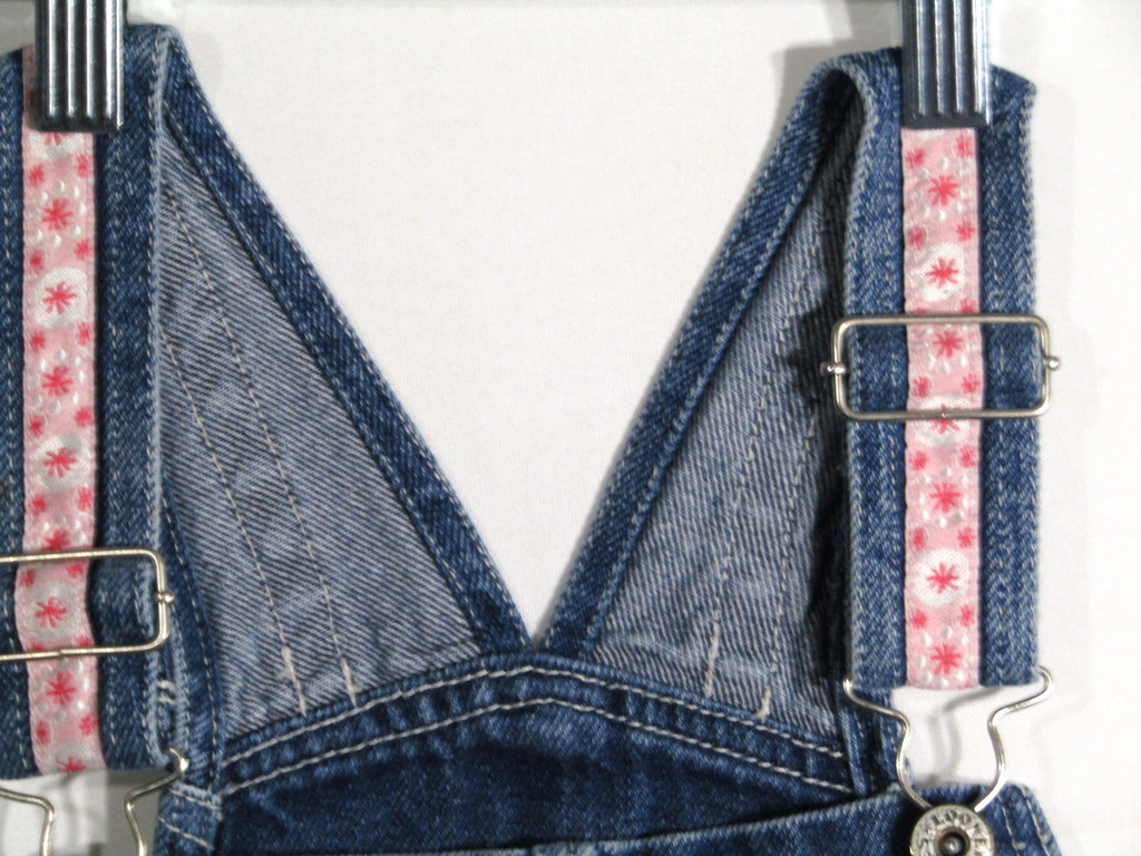 Vintage Looney Tunes Kids Denim Overall Tweety Bird Size 7 Girls