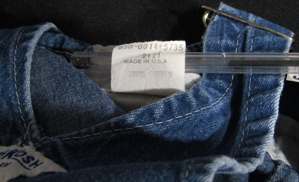 1980's Osh Kosh Denim Overalls  size 3-6 Months USA MADE