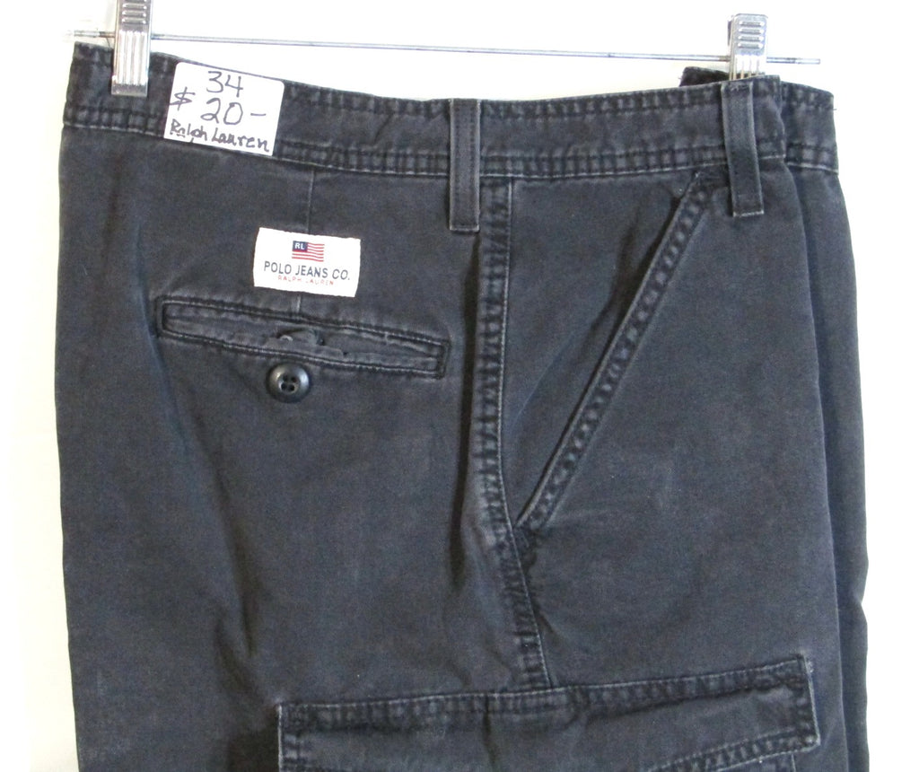 Men's Shorts Ralph Lauren Polo Jeans Cargo Black Size 34