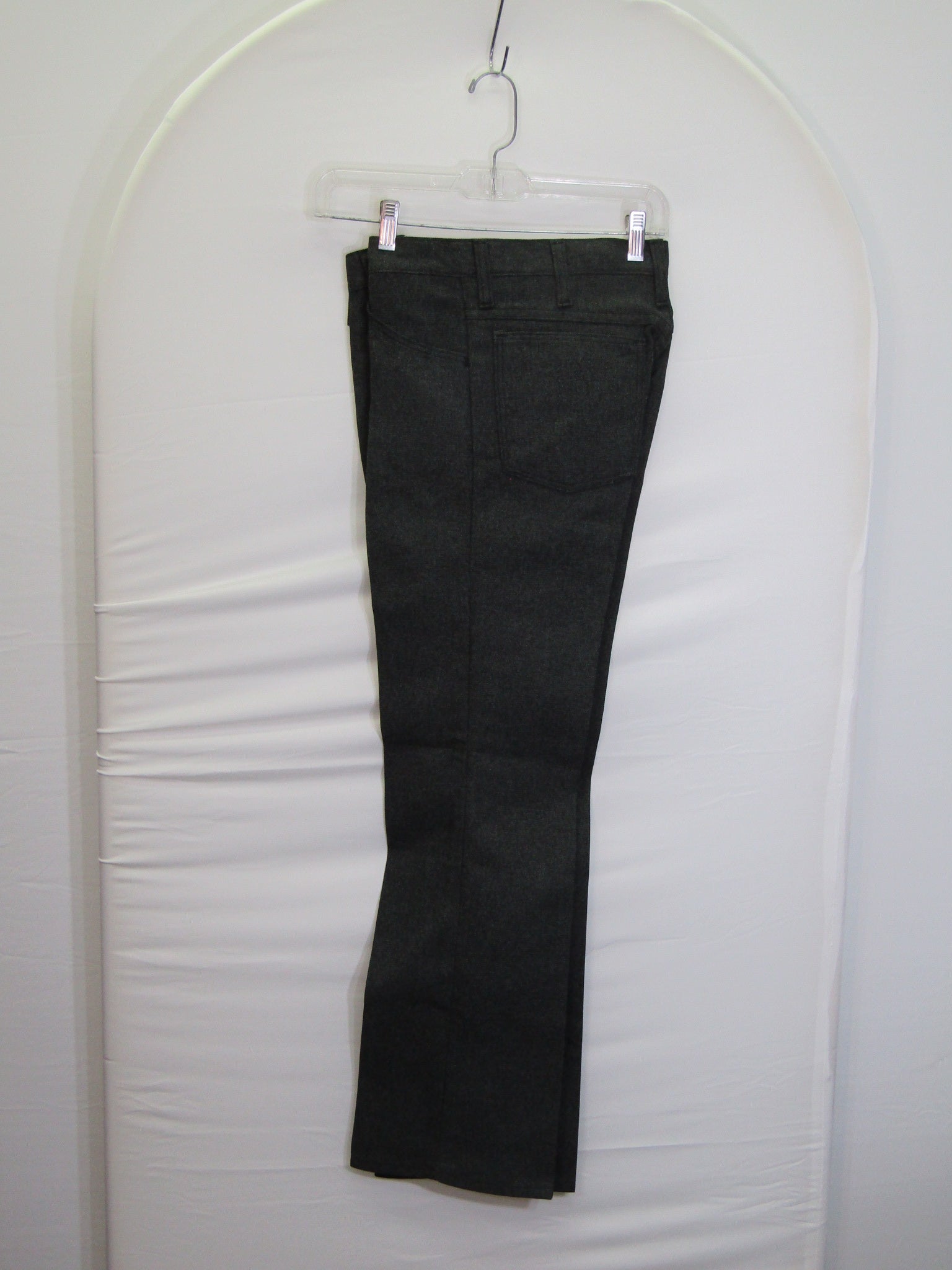 1980's Western Wear Ranchers Boot Mens Wranglers 29 x 30 Polyester Dark Grey Made in the USA