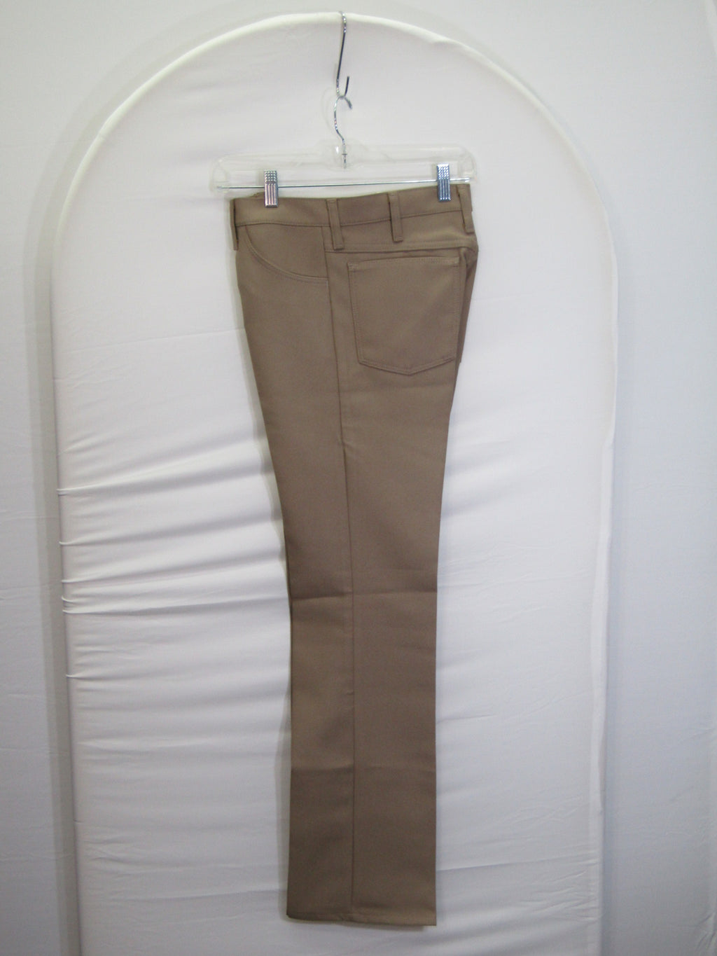 1980's Western Wear Ranchers Boot Mens Wranglers 29 x 32 Polyester Tan Made in the USA