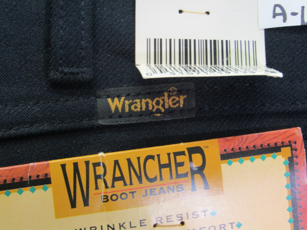 1980's Western Wear Ranchers Boot Mens Wranglers 29 x 30 Polyester Navy Made in the USA