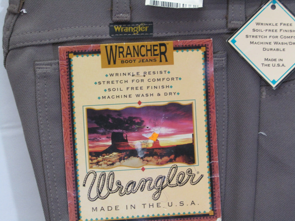 1980's Western Wear Ranchers Boot Mens Wranglers 29 x 30 Polyester Birch Made in the USA
