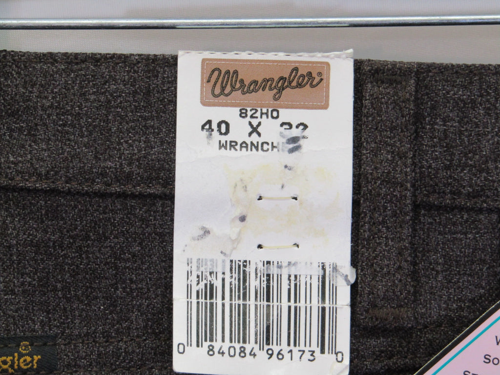 1980's Western Wear Ranchers Boot Mens Wranglers 40 x 32 Polyester Brown Blend Made in the USA