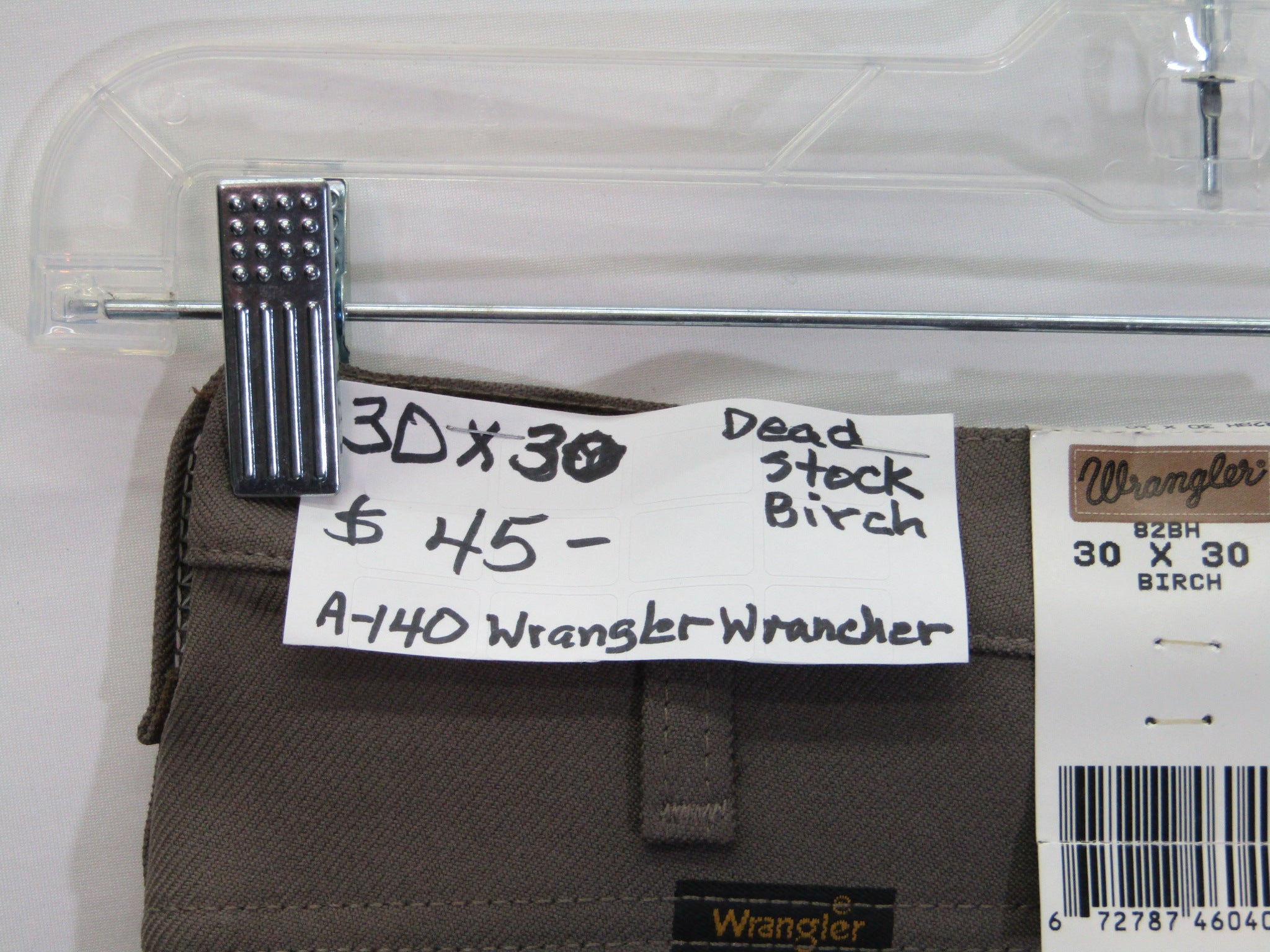 1980's Western Wear Ranchers Boot Mens Wranglers 30 x 30 Polyester Birch Made in the USA