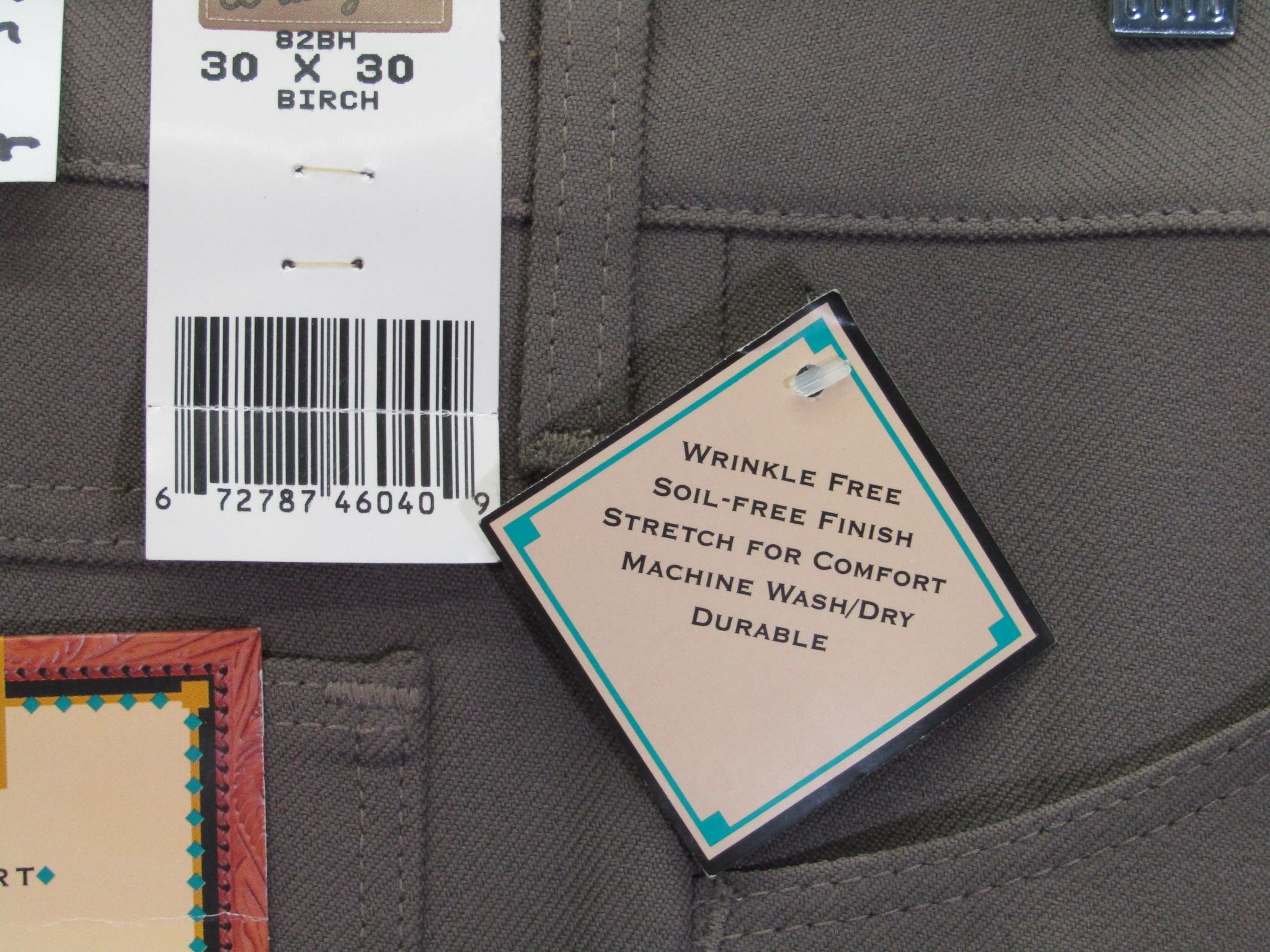1980's Western Wear Ranchers Boot Mens Wranglers 30 x 30 Polyester Birch Made in the USA
