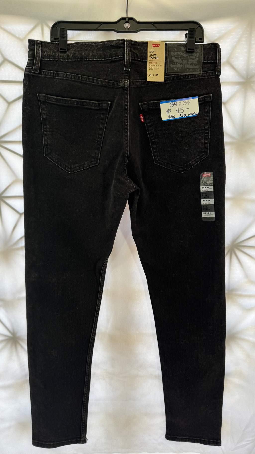 Mens Jeans Levis 512 Slim Taper NWT 34x34