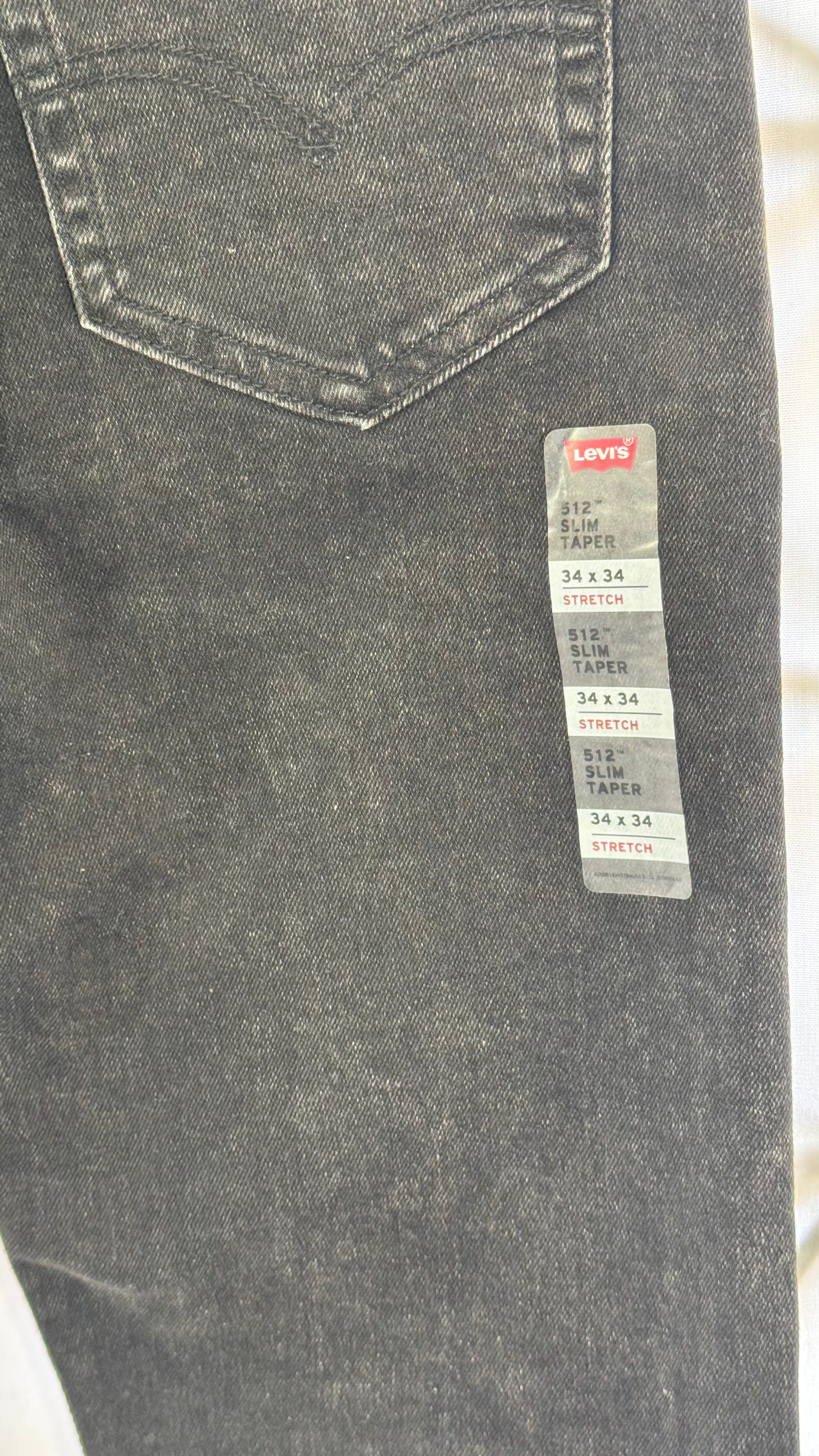 Mens Jeans Levis 512 Slim Taper NWT 34x34