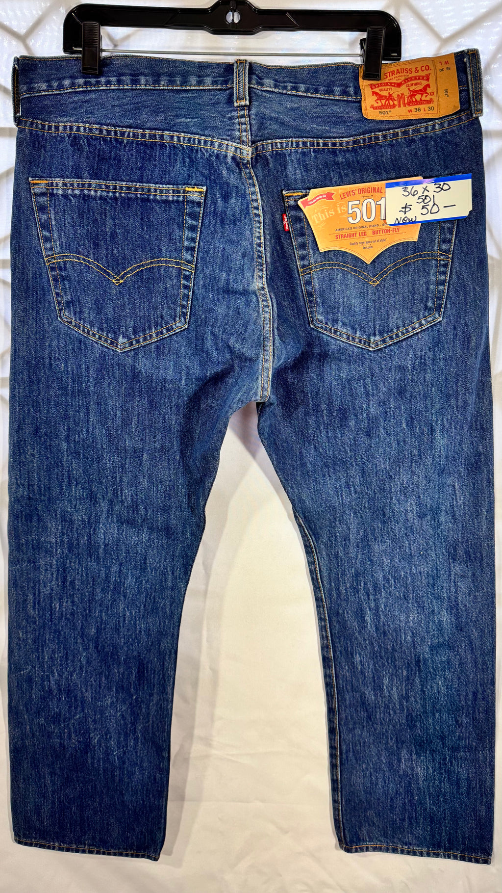 Mens Jeans - Levis 501 36 x 30 - NWT Blue
