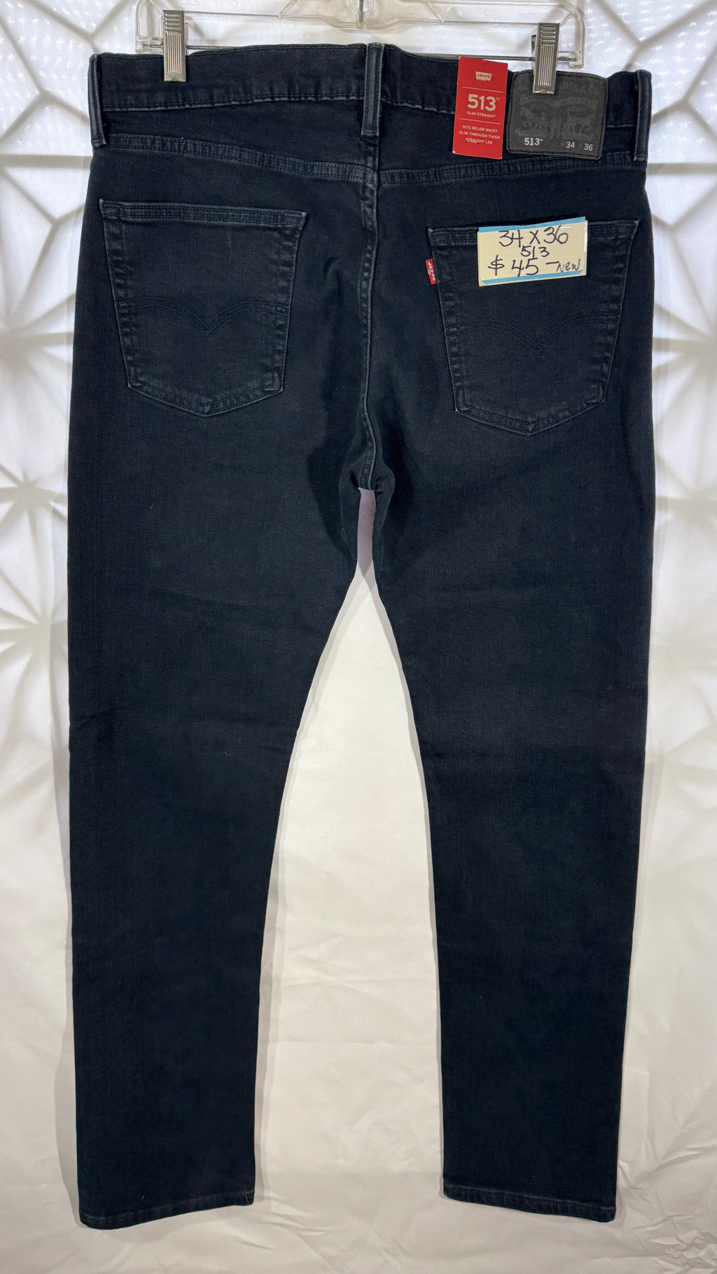 Mens Jeans Levis 513 Slim Straight NWT 34x36