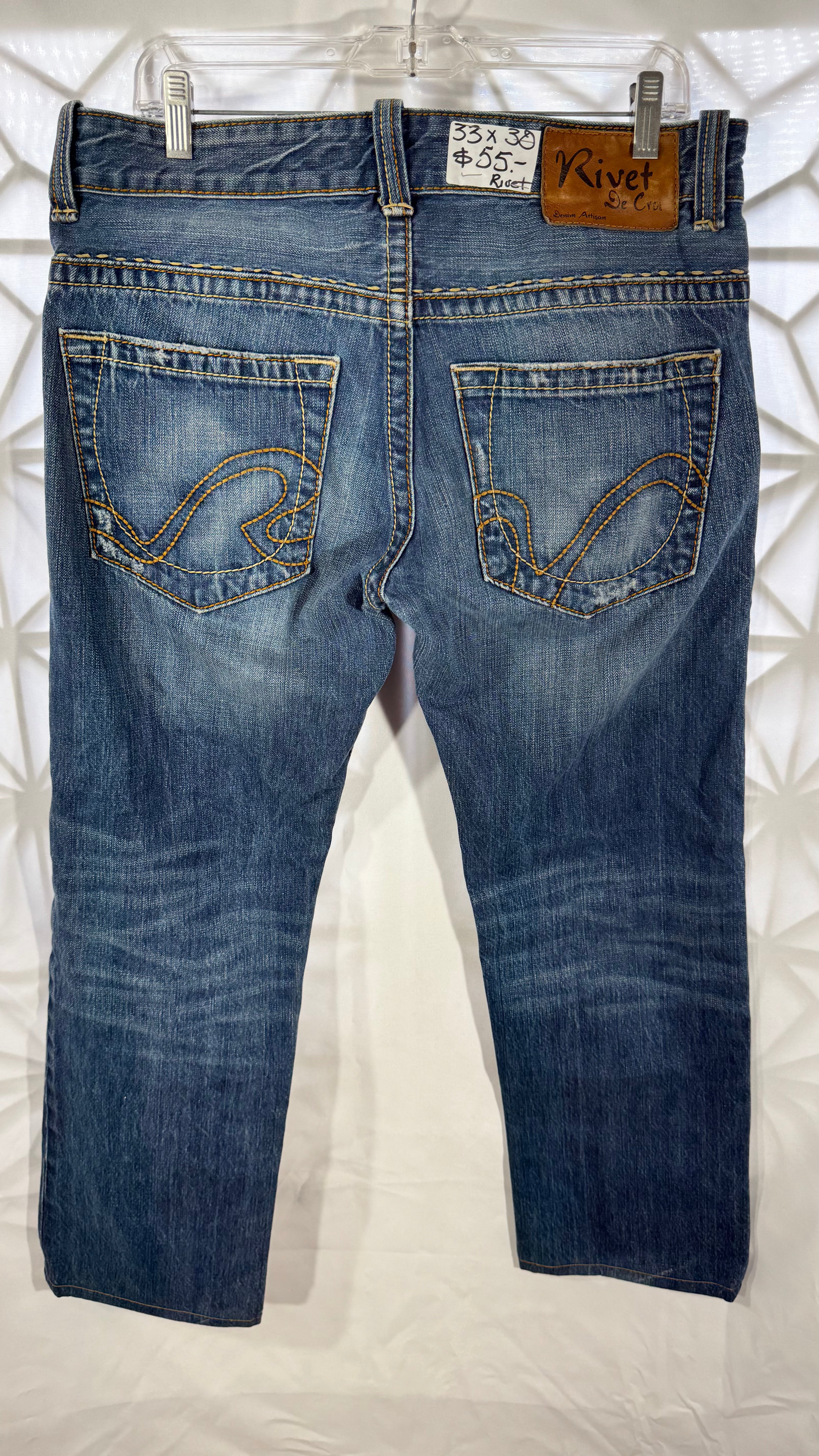 Mens Rivet de Cru Jeans 33x30