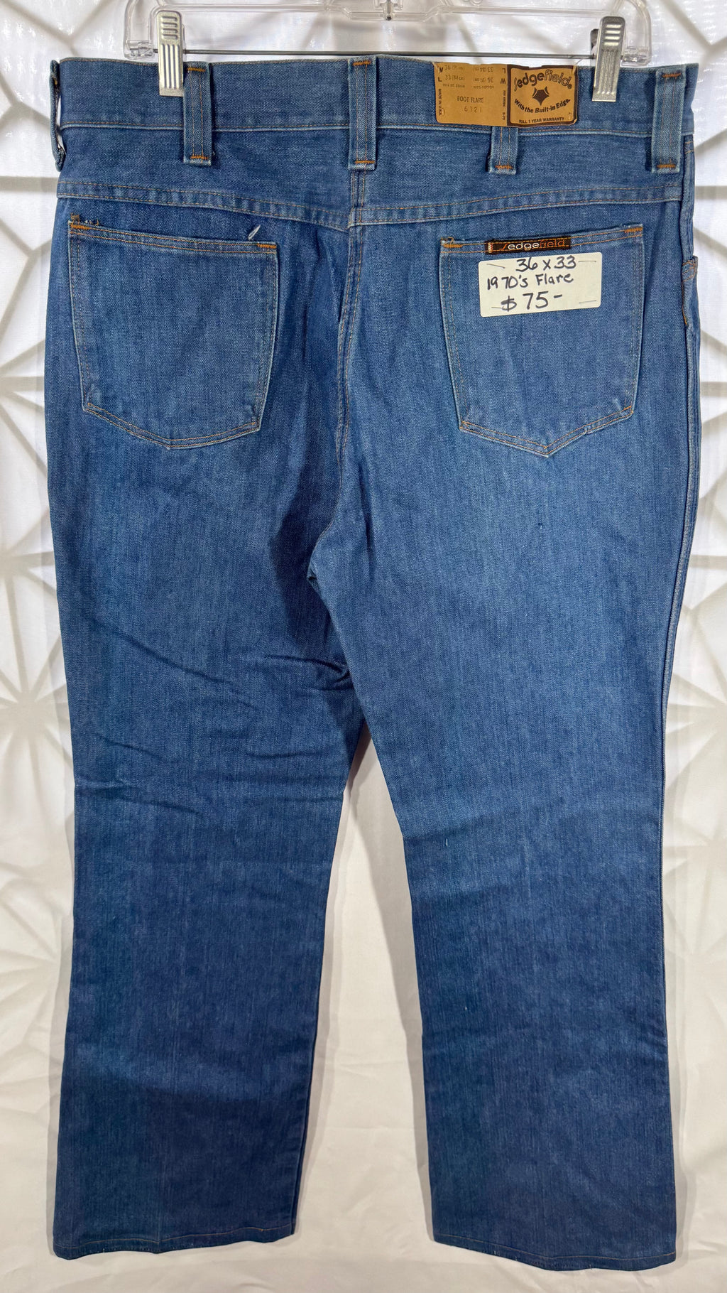 Mens Jeans Sedgefield 1970's Flare 36x33