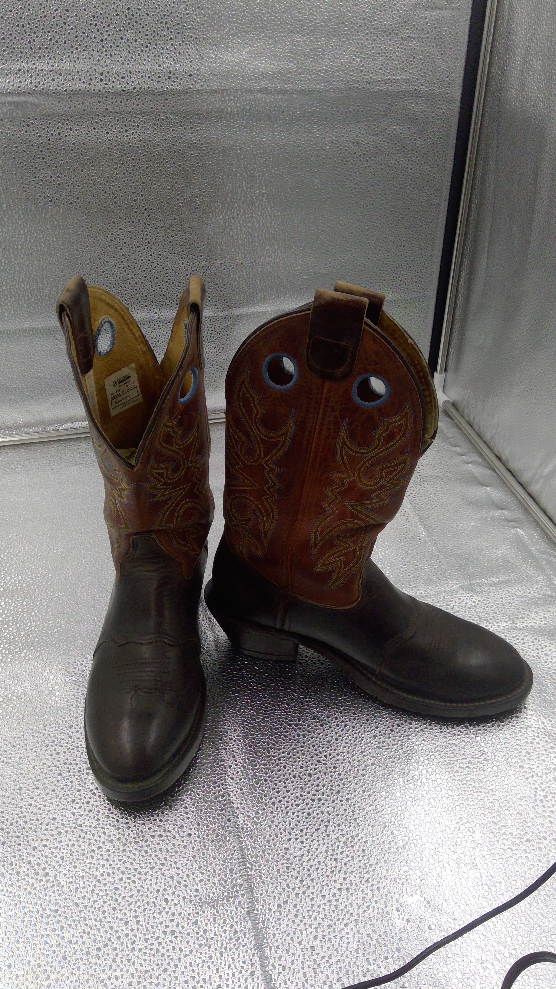 Mens Double H Cowboy Boots Size 9D- Made in the USA