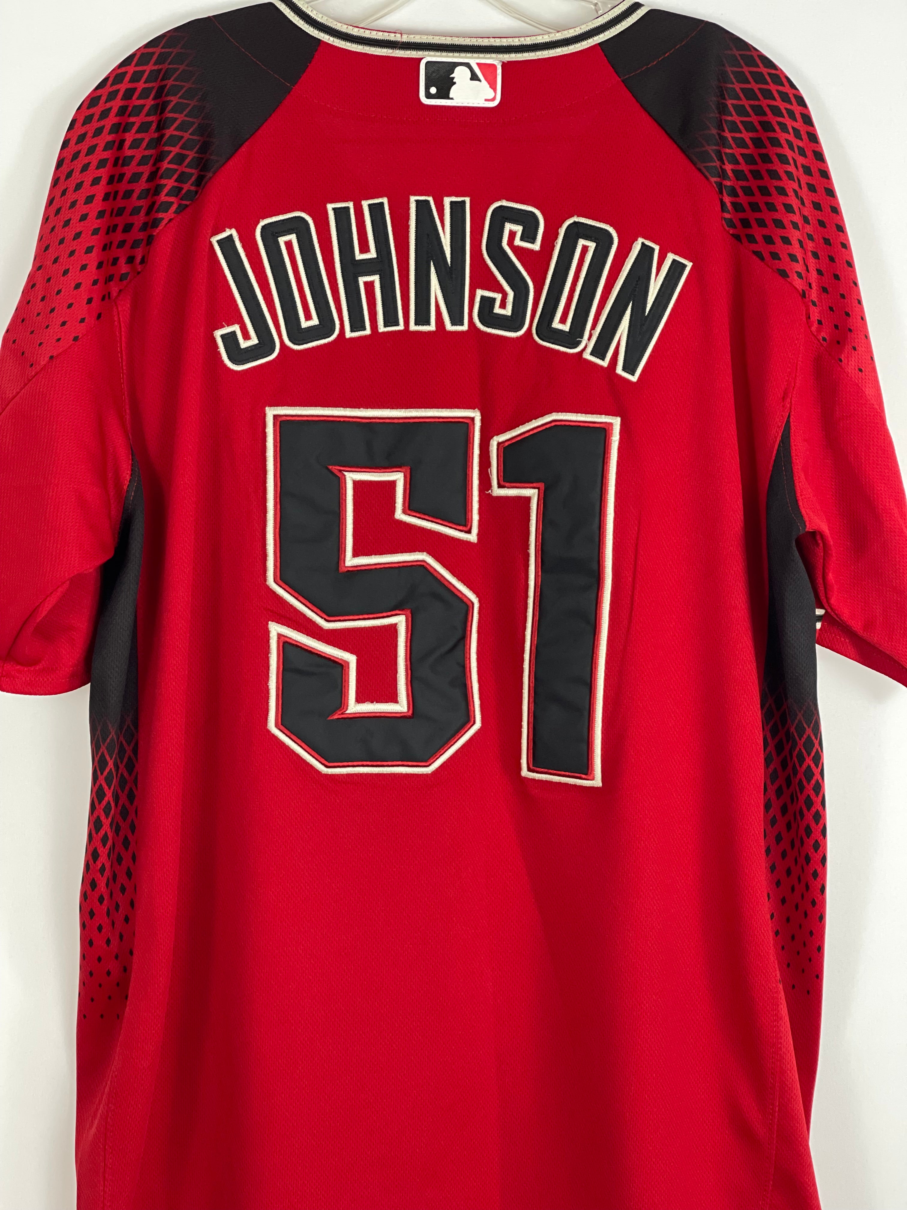 AUTHENTIC ARIZONA DIAMONDBACKS  RANDY JOHNSON MAJESTIC FLEX BASE  JERSEY - RED Size 44