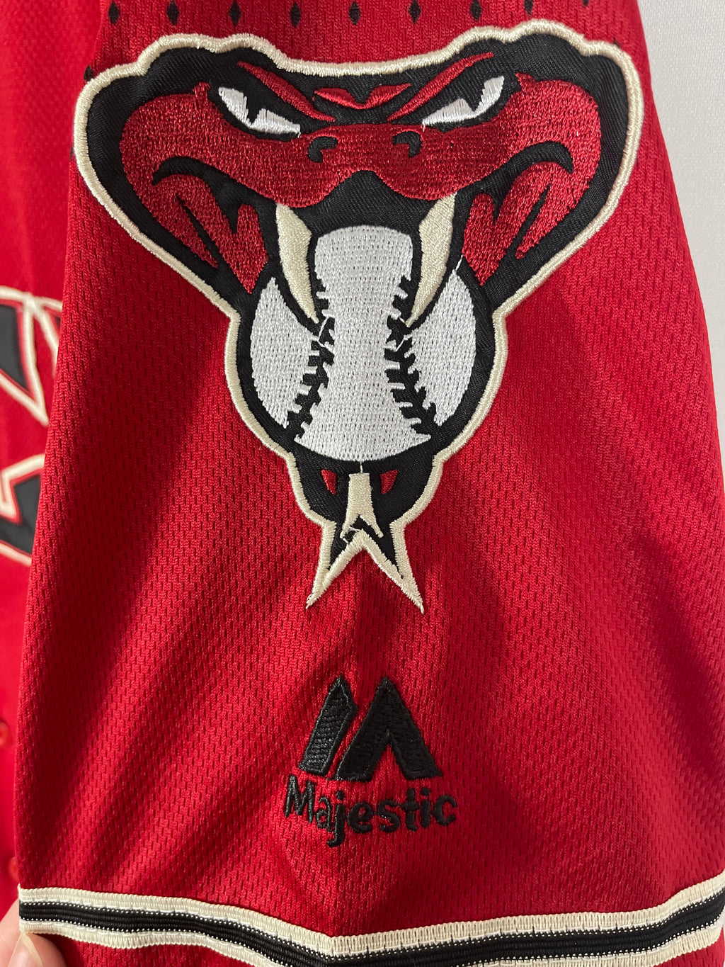 AUTHENTIC ARIZONA DIAMONDBACKS  RANDY JOHNSON MAJESTIC FLEX BASE  JERSEY - RED Size 44