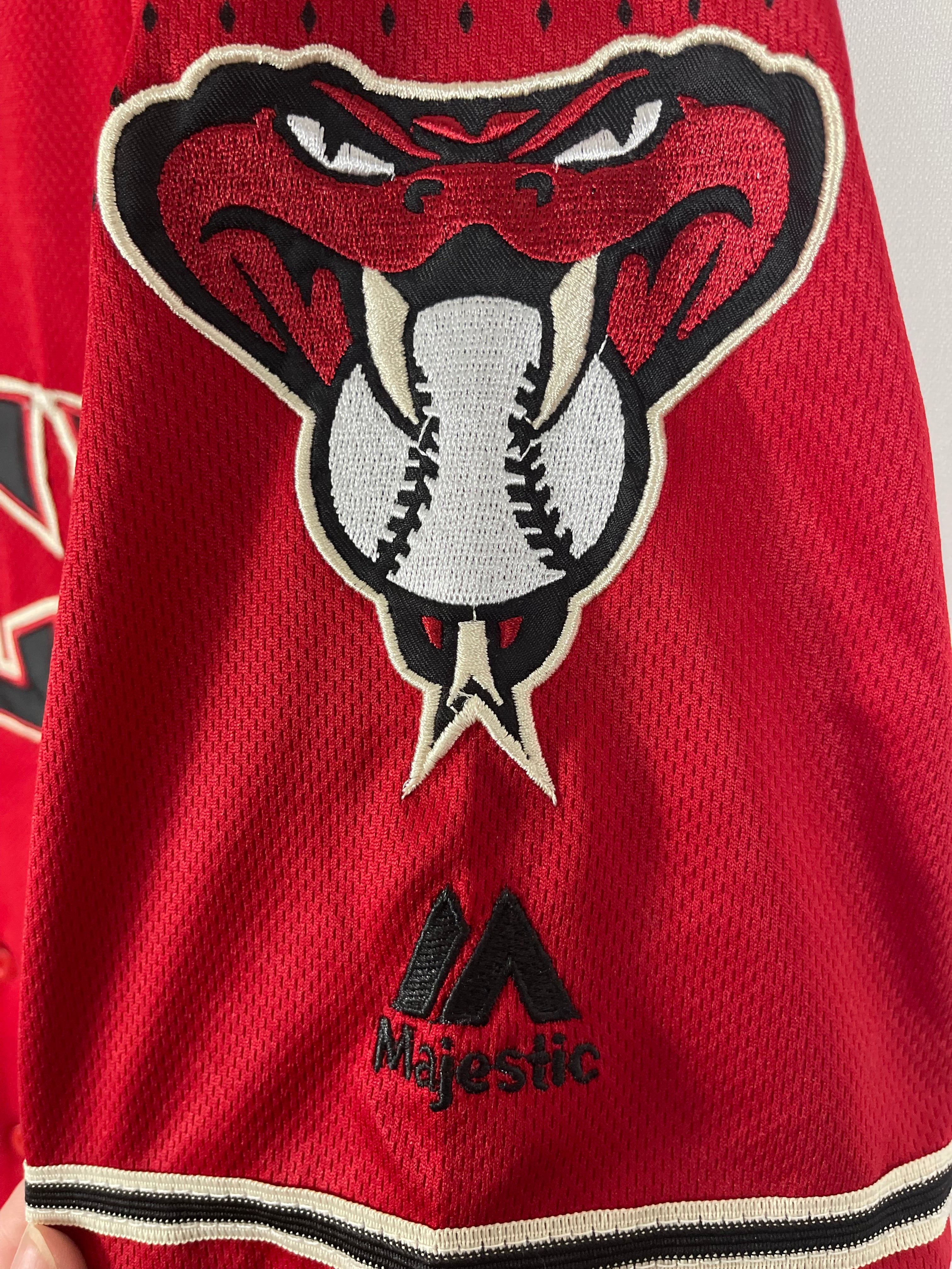 AUTHENTIC ARIZONA DIAMONDBACKS  RANDY JOHNSON MAJESTIC FLEX BASE  JERSEY - RED Size 44