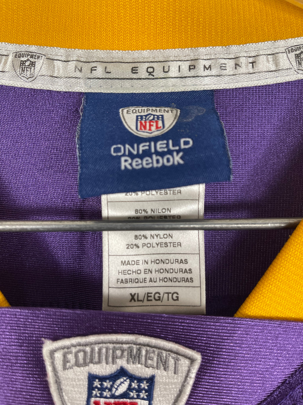 Brett Favre Minnesota Vikings Vtg. Reebok NFL Team Players Men's Size XL Purple