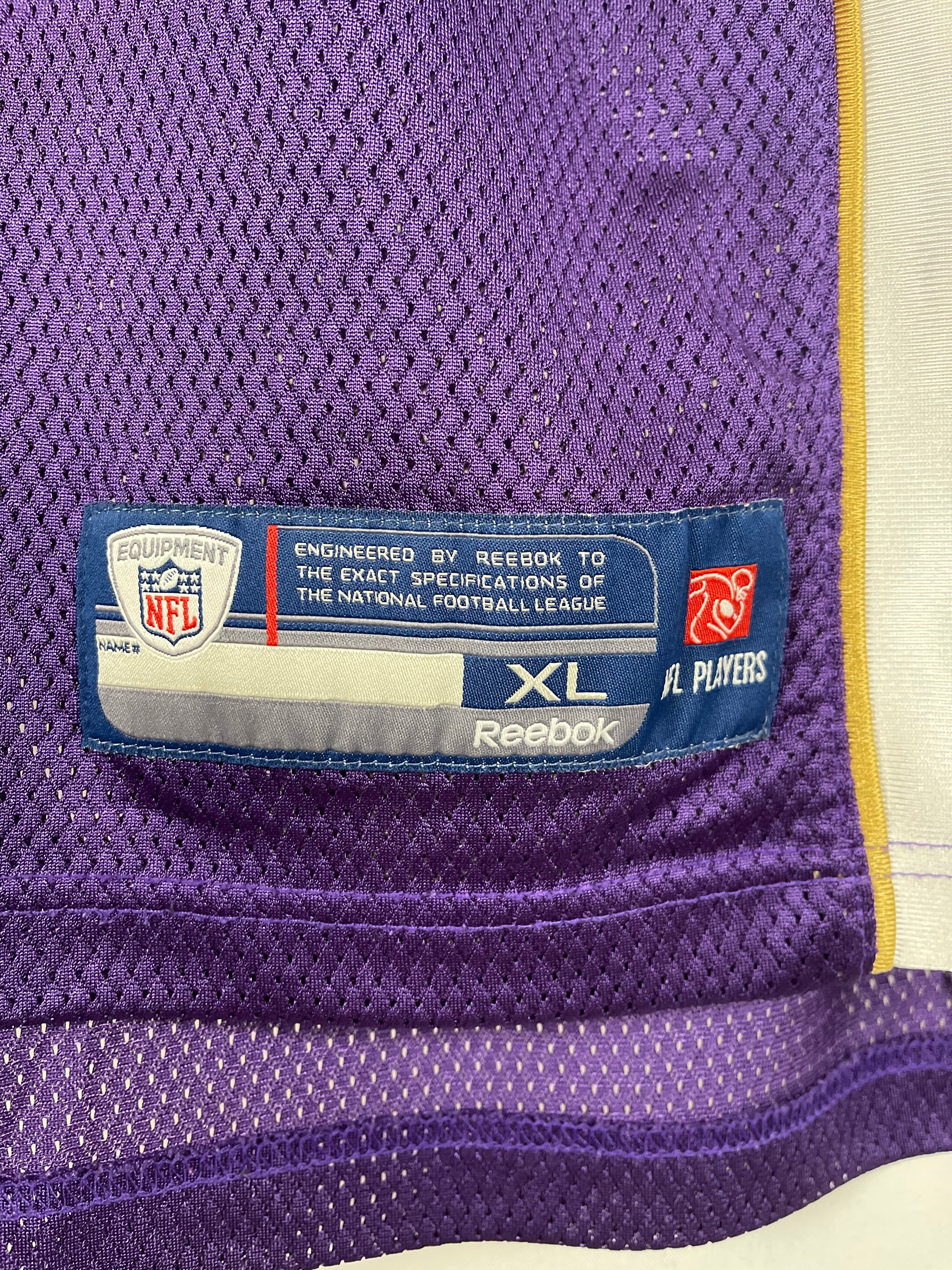Brett Favre Minnesota Vikings Vtg. Reebok NFL Team Players Men's Size XL Purple