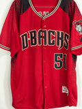 AUTHENTIC ARIZONA DIAMONDBACKS  RANDY JOHNSON MAJESTIC FLEX BASE  JERSEY - RED Size 44