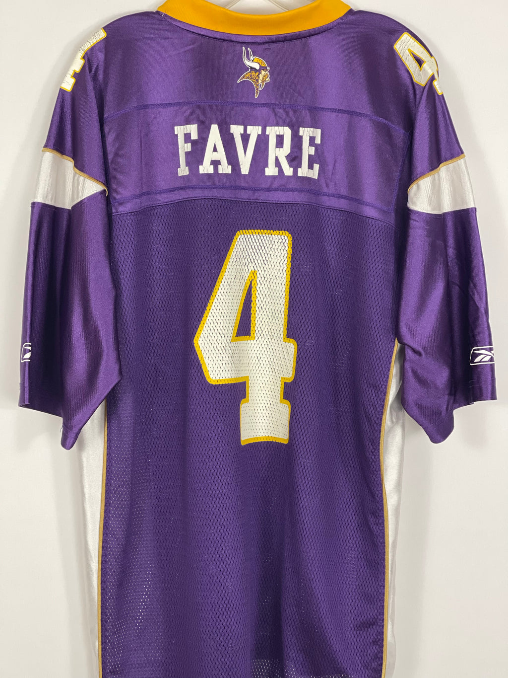 Brett Favre Minnesota Vikings Vtg. Reebok NFL Team Players Men's Size XL Purple