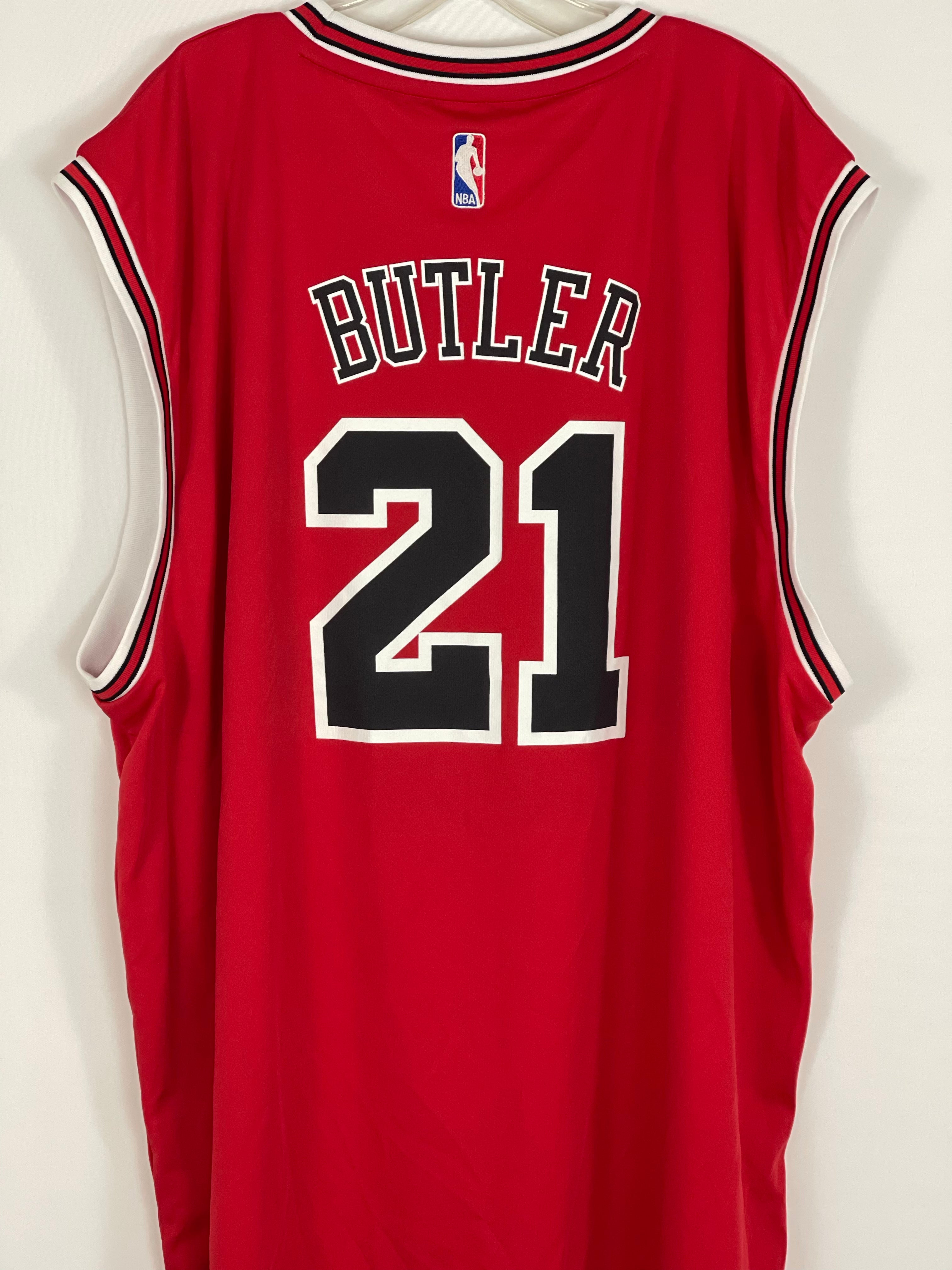 Adidas Men's Jimmy Butler Chicago Bulls Throwback Retro Jersey Red - Size 3XL