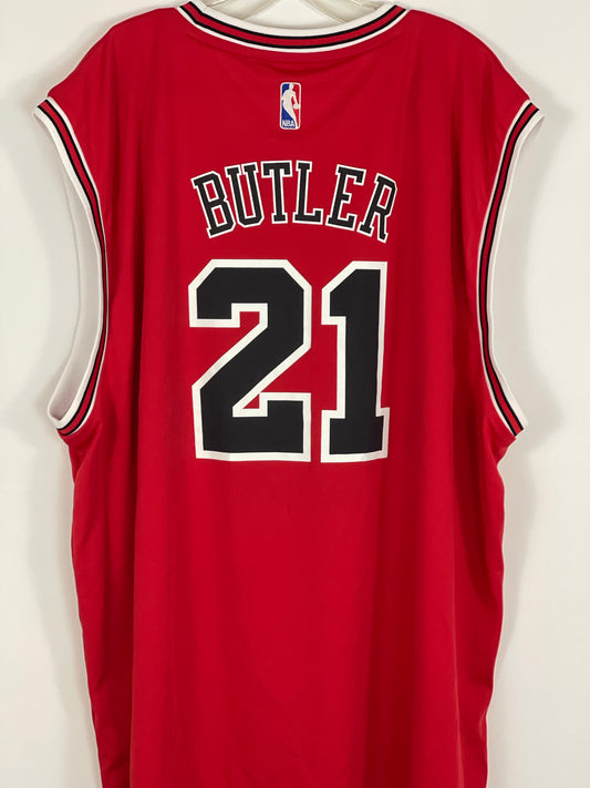 Adidas Men's Jimmy Butler Chicago Bulls Throwback Retro Jersey Red - Size 3XL