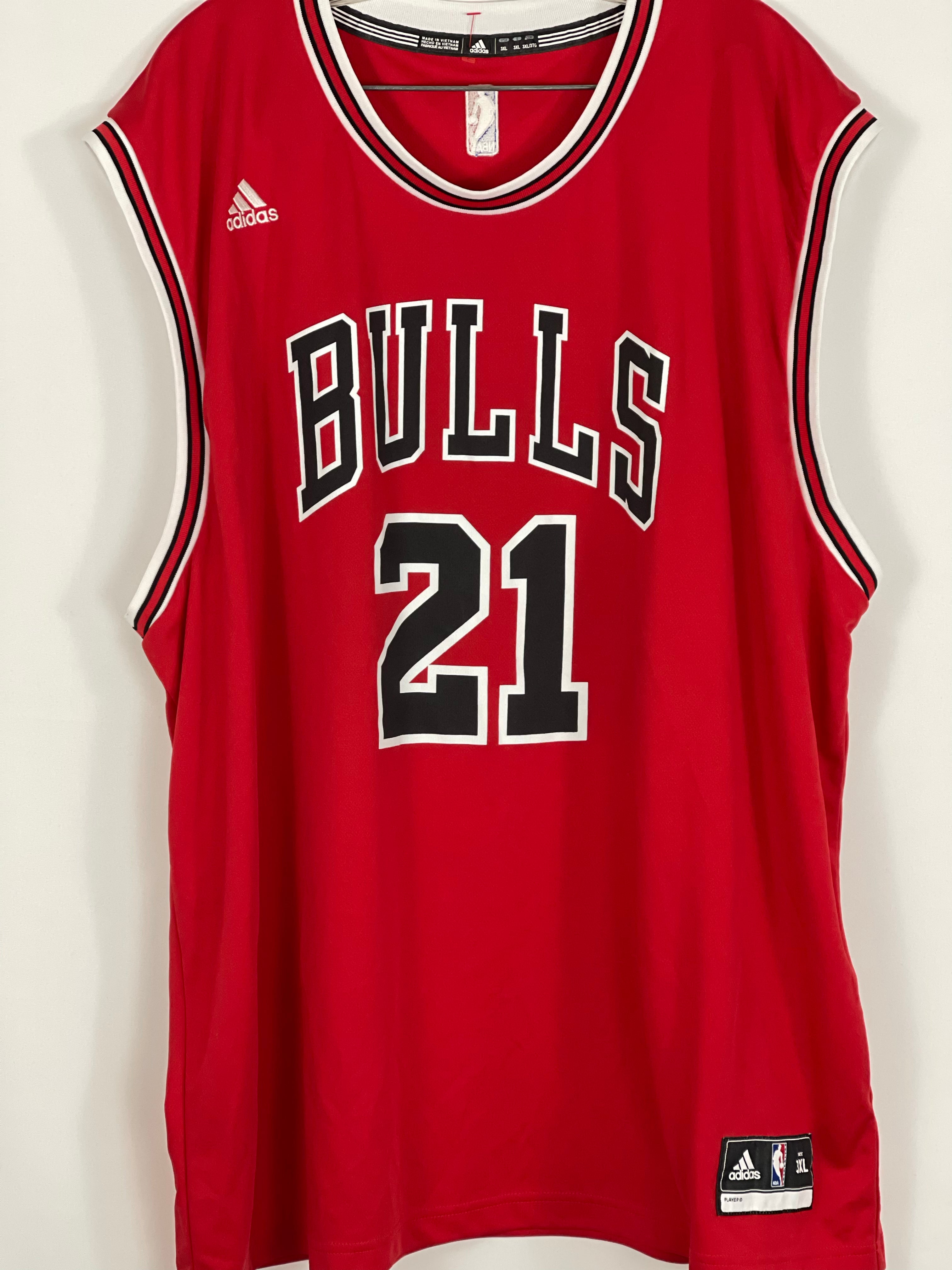 Adidas Men's Jimmy Butler Chicago Bulls Throwback Retro Jersey Red - Size 3XL